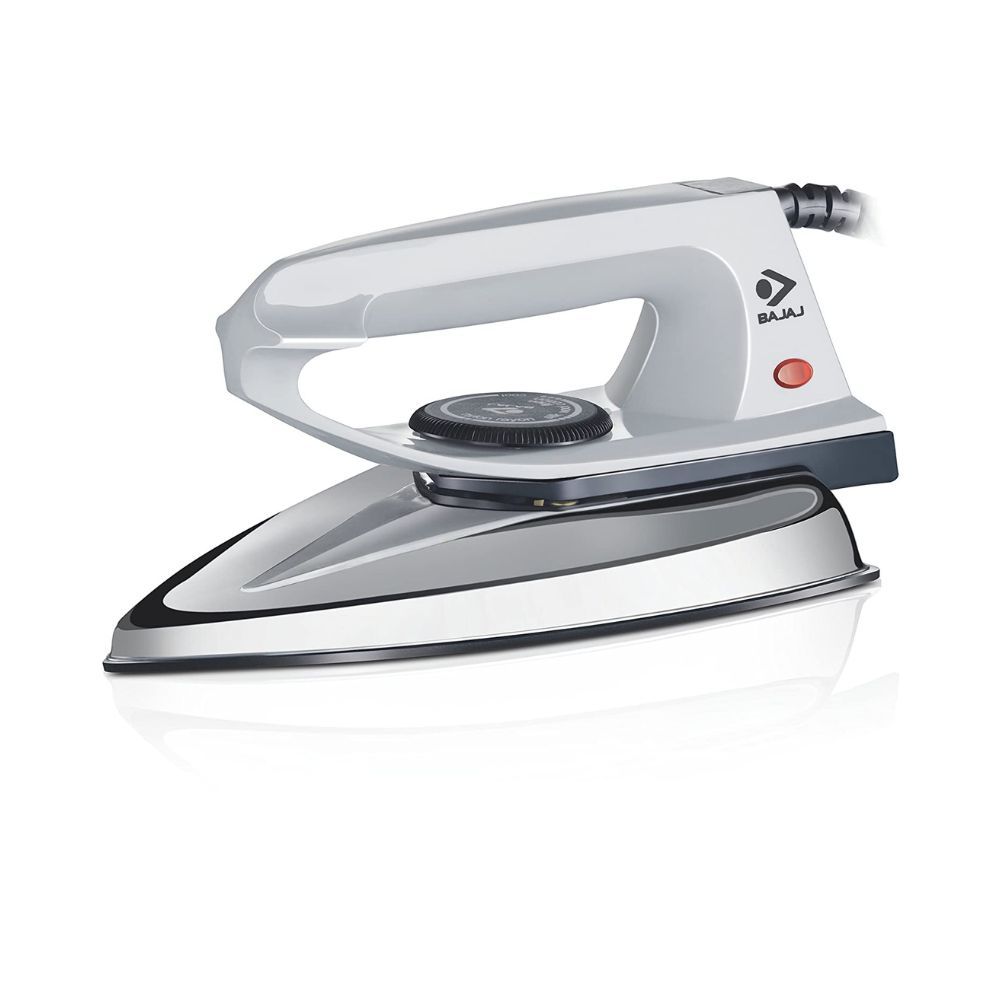 Bajaj DX-2 600W Dry Iron with Advance Soleplate and Anti-Bacterial German Coating Technology Grey
