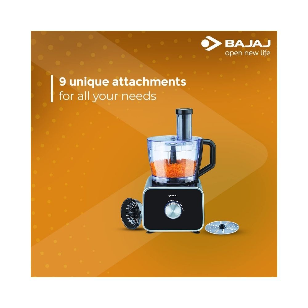 Bajaj FX-1000 DLX 1000 Watts Food Processor and Mixer Grinder (Black)