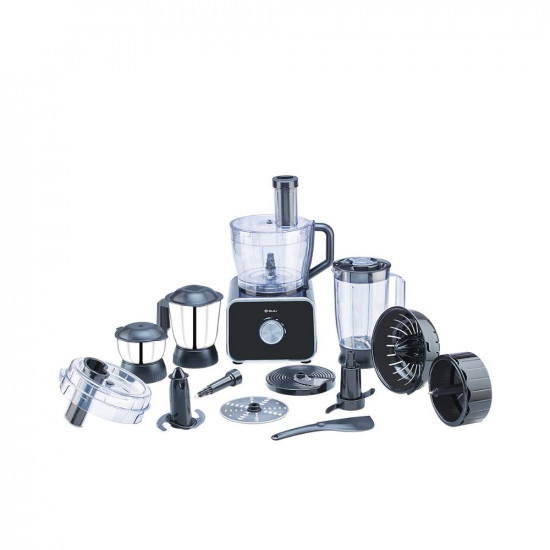 Bajaj FX-1000 DLX 1000 Watts Food Processor and Mixer Grinder with 9 attachments Black
