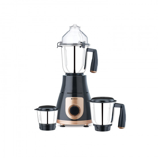 Bajaj GX-3701 750W Mixer Grinder with Nutri-Pro Feature 3 Jars Black