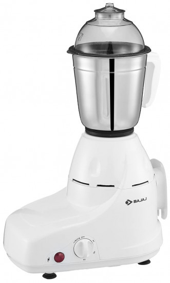 Bajaj GX-8 Mixer Grinder 750W Mixie For Kitchen with Nutri-Pro Feature3 Stainless Steel Mixer JarsStainless Steel Grinding Blades 3-Speed Control Motor Overload ProtectorWhite