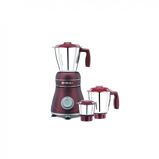 Bajaj Ivora 800W Mixer Grinder with Anti-Bacterial Coating and Nutri-Pro Feature 3 Jars Crimson Red