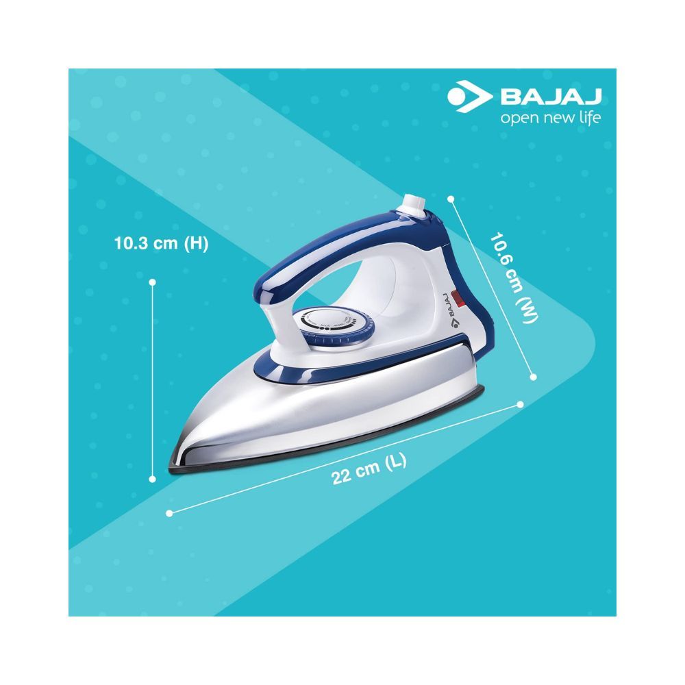 Bajaj Majesty DX-11 1000W Dry Iron with Advance Soleplate and Anti-bacterial German Coating Technology