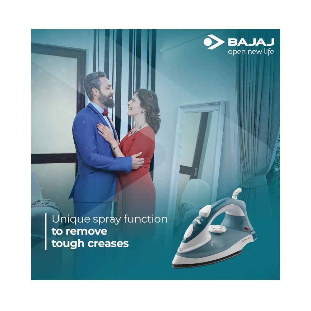 Bajaj MX 3 Neo Steam Iron Blue  White 440508