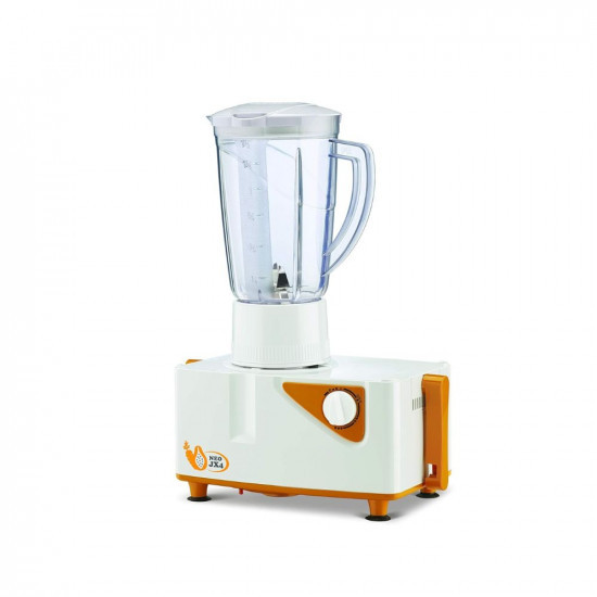 Bajaj Neo Jx4 450-Watt Juicer Mixer Grinder With 2 Jars WhiteOrange 450 Watt