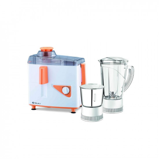 Bajaj Neo Jx4 450-Watt Juicer Mixer Grinder With 2 Jars WhiteOrange 450 Watt