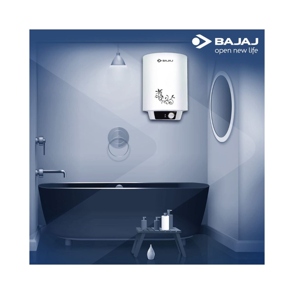 Bajaj New Shakti Neo 15L Metal Body 4 Star Water Heater with Multiple Safety System, White