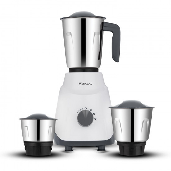 Bajaj Ninja Series Contempo Mixer Grinder 500W3 Stainless Steel Mixer JarDuraCut Blades by BajajMixie For Kitchen with 2-in-1 function blade Pulse Mode 2-Yr Warranty by Bajaj Grey
