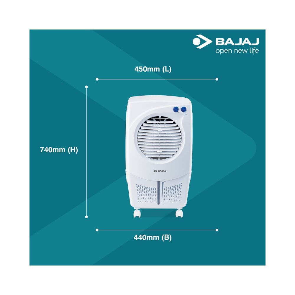 Bajaj PMH 25 DLX 24L Personal Air Cooler with Honeycomb Pads, Turbo Fan Technology