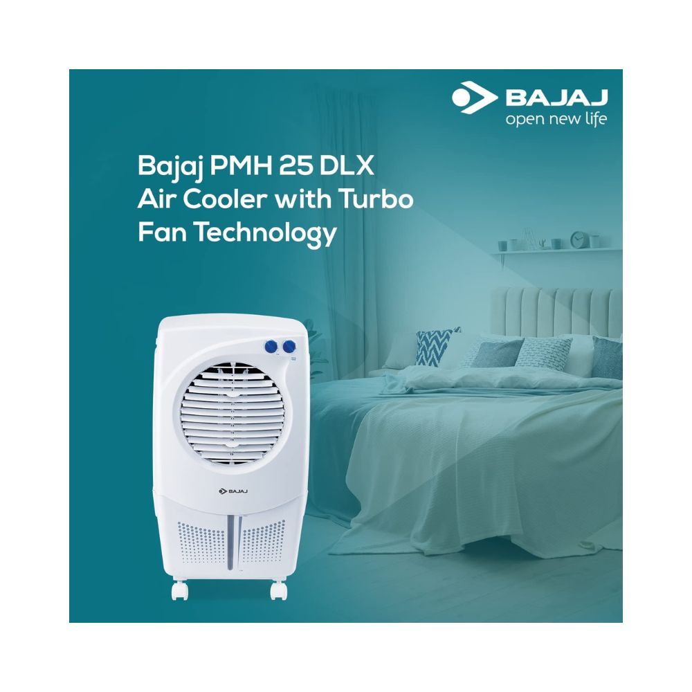 Bajaj PMH 25 DLX 24L Personal Air Cooler with Honeycomb Pads, Turbo Fan Technology