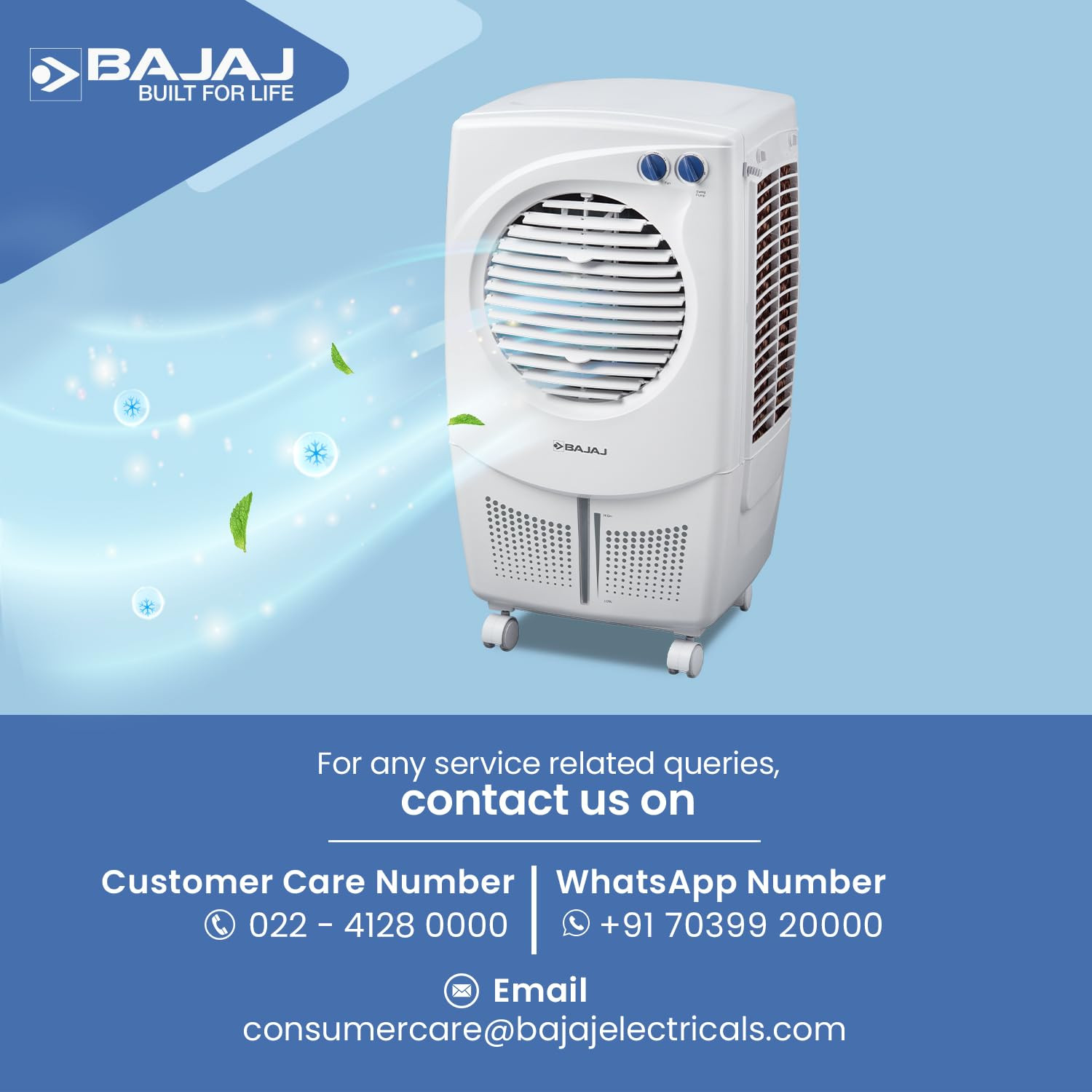 Bajaj PX25 Torque Personal Air Cooler 24L For Home  Cooler For Room  Inverter Compatible  16Ft Powerful Air Throw  High Speed Fan  3 Yrs Warranty 1 Yr Standard  2 Yrs Extended WarrantyWhite
