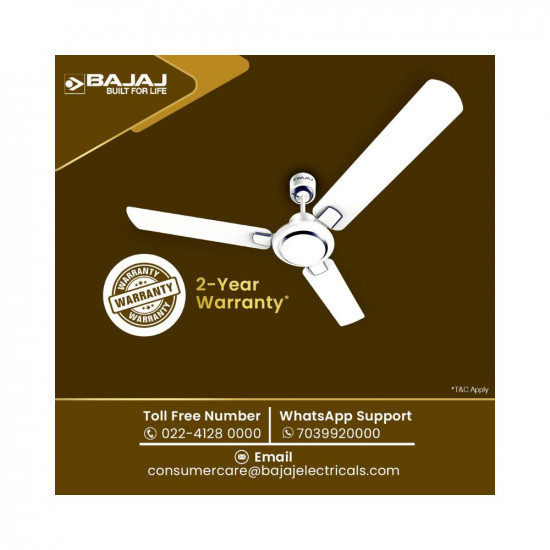 Bajaj Regal Gold NXG EE 1200mm Premium & Designer Ceiling Fans for Home
