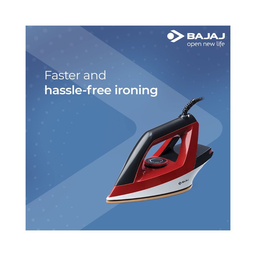 Bajaj Splendora 1100 Watts Dry Iron Red  Black Regular 440314