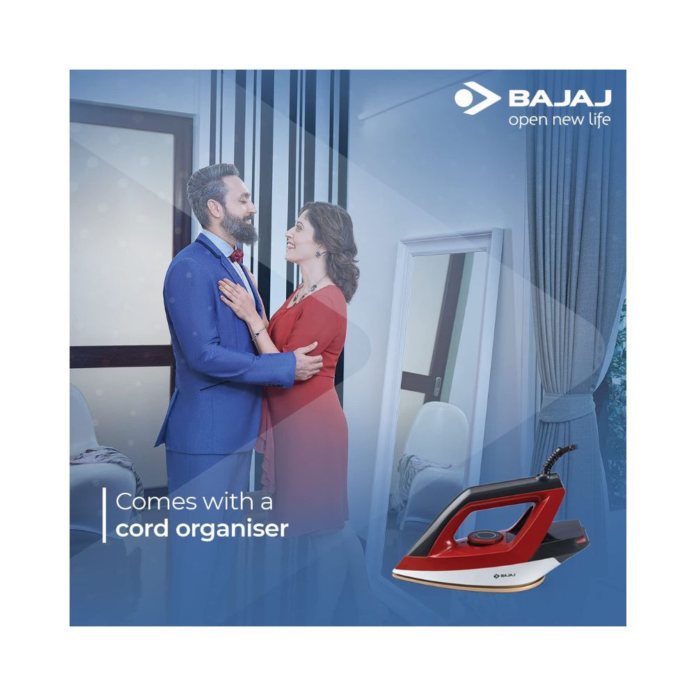 Bajaj Splendora 1100 Watts Dry Iron Red  Black Regular 440314