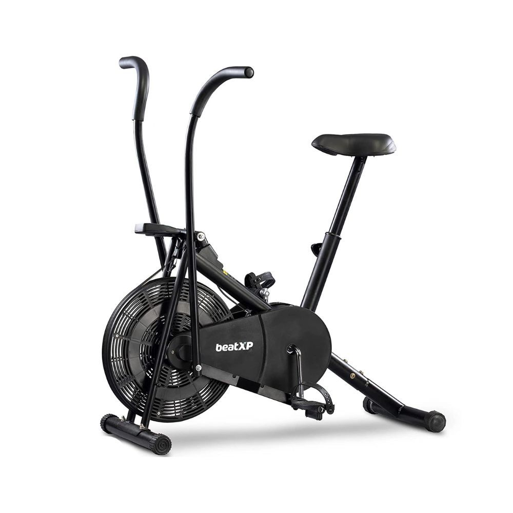 beatXP Vortex Energize 1M Air Bike Exercise Cycle for Workout with Adjustable Cushioned Seat