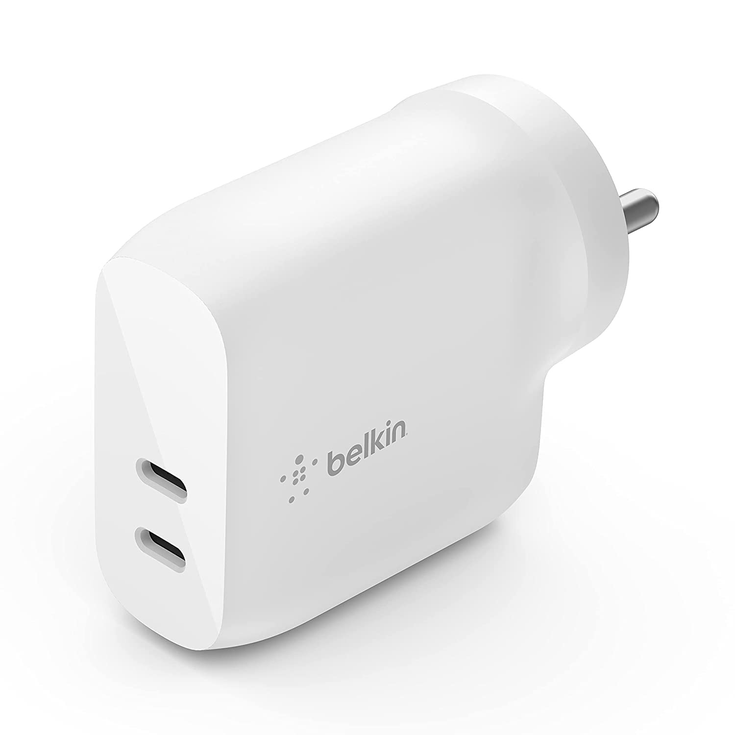 Belkin 40W 20W  20W Dual Port USB-C Type C Wall ChargerAdapter Fast Charging for iPhone 15 14 13 12 iPad  Other USB-C suported Devices - White