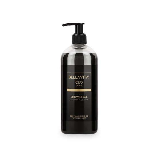 Bella Vita Luxury CEO MAN Body Wash Refreshing Shower Gel for Deep Cleansing, Hydrating & Moisturising Skin with Aloe Vera & Charcoal Powder 500 Ml