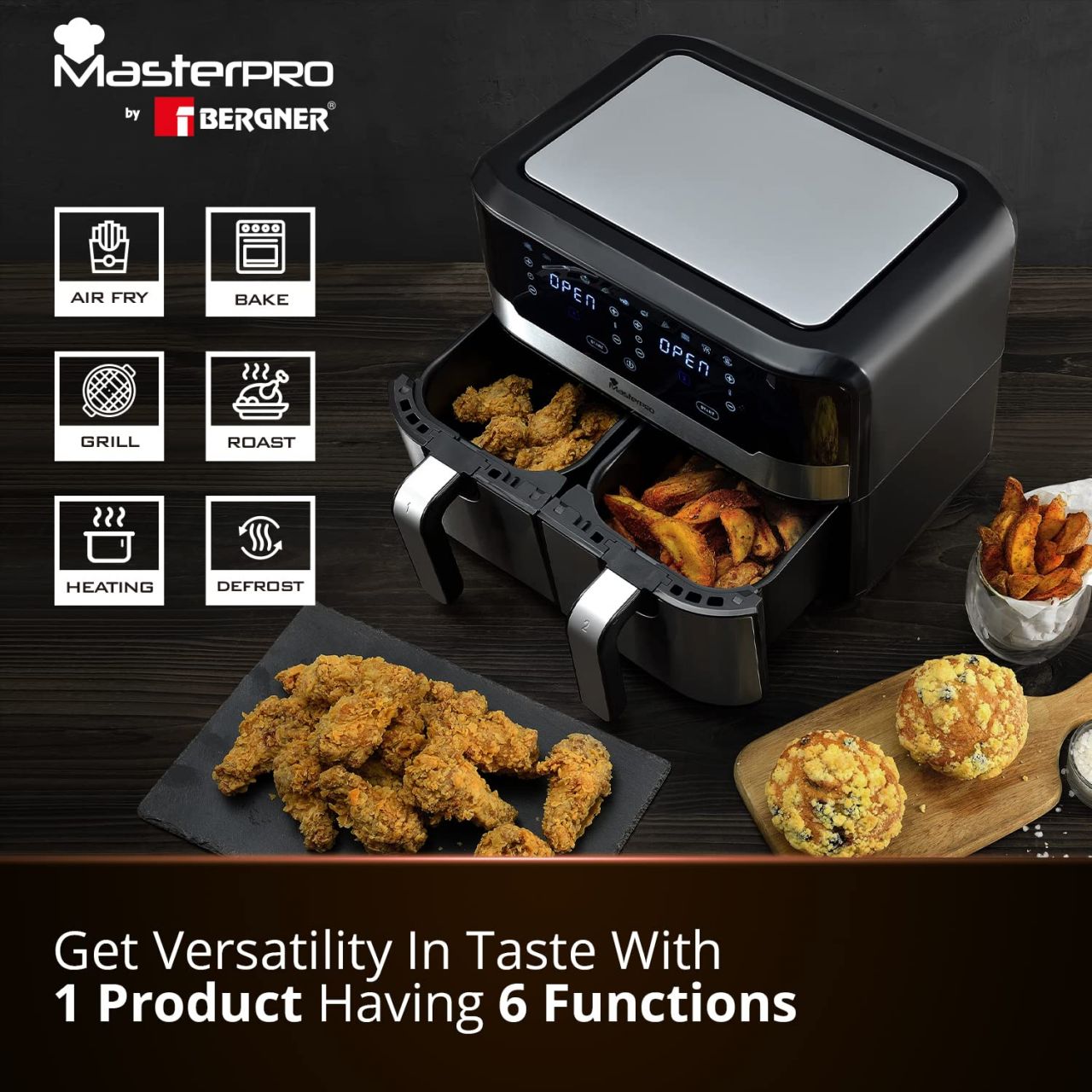 Bergner Masterpro Dual Air Fryer