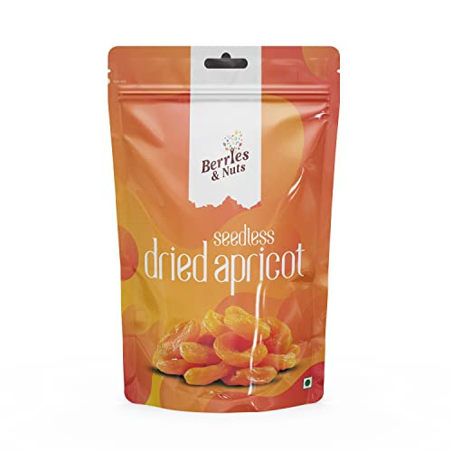 Berries & Nuts Dried Apricot 200 Grams Pouch | Turkel, Seedless Apricot, Khurbani | 1 Pack of 200 Grams