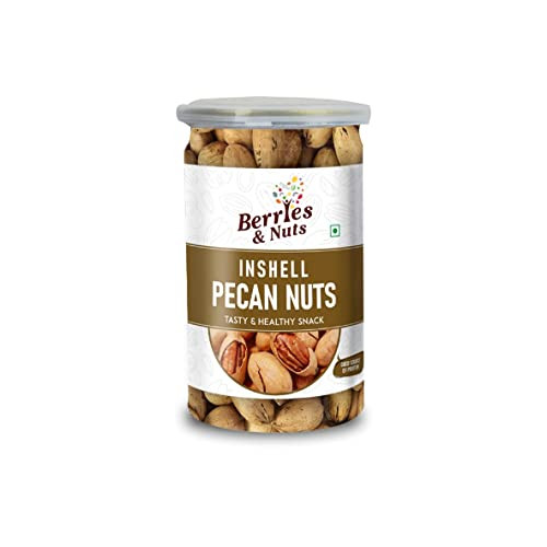 Berries And Nuts Caramel Flavored Inshell Pecan Nuts |Inshell Pecans | 150 Grams | 1 Bottle of 150 Grams