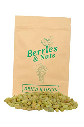 Berries And Nuts Dried Indian Green Raisins Pouch, 250 g