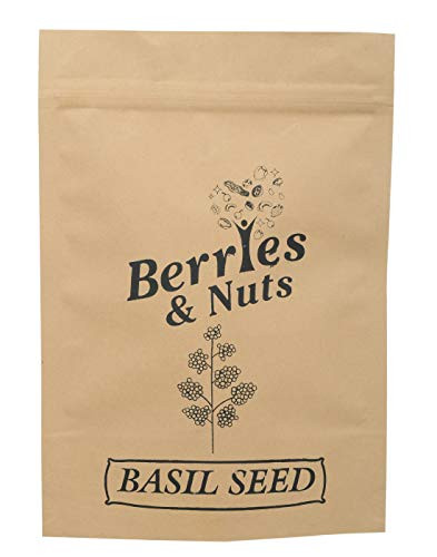 Berries And Nuts Premium Raw Basil Seeds | Sabjya Seed, Tulsi Beenj, Tukmariya | 2 Kg