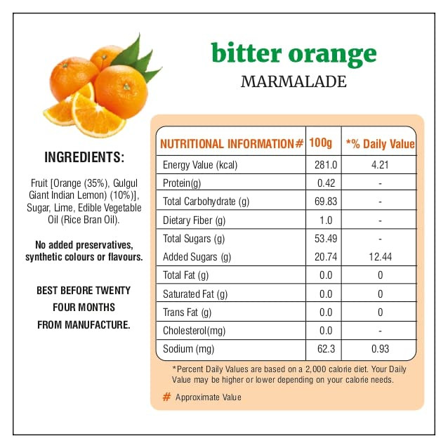 Bhuira|All Natural Jam Bitter Orange Marmalade|No Added preservatives|No Artifical Color Added|240 g|Pack of 1