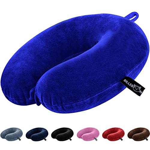 Billebon Premium Neck Pillow for Travelling Airplane Travel Pillow Comfortable Head Rest Neck Holder Pillow with 30 Years Warranty (Royal Blue)