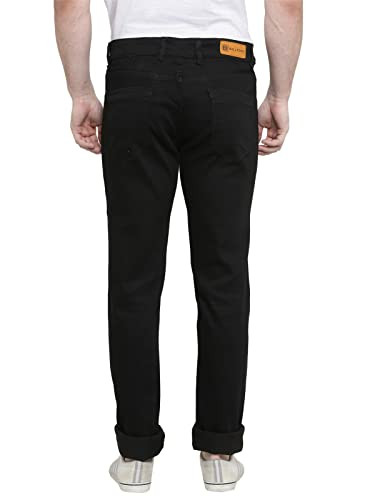 Billford Men Comfortable Stretchable Casual Denim Jeans Black Size 32 Slim Fit Mid Rise Flat Front Full Length Modern & Fashionable for Casual Wear Comfort and Flexibility,Size 32