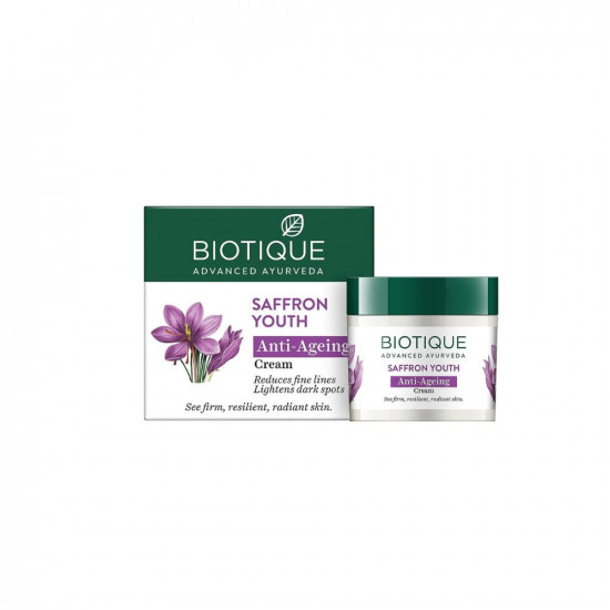 Biotique Saffron Dew Youthful Moisturizer | Protects Skin Cells