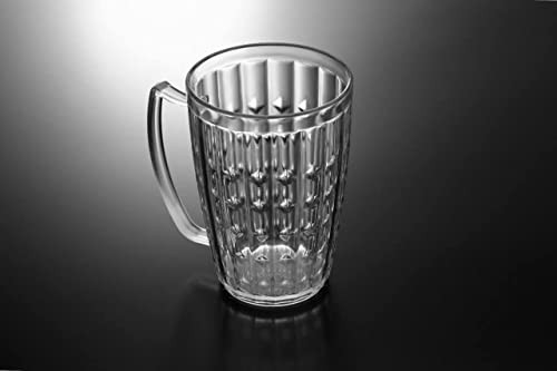 Black Olive Party MUG with Handle for the home party- Unbreakable Plastic Food Grade Party Mug with Handle, Transparent Juice Beer Mug for Home, Office, Bar, Restaurant, Hotel, Juice Bar, Mini Bar-2pc