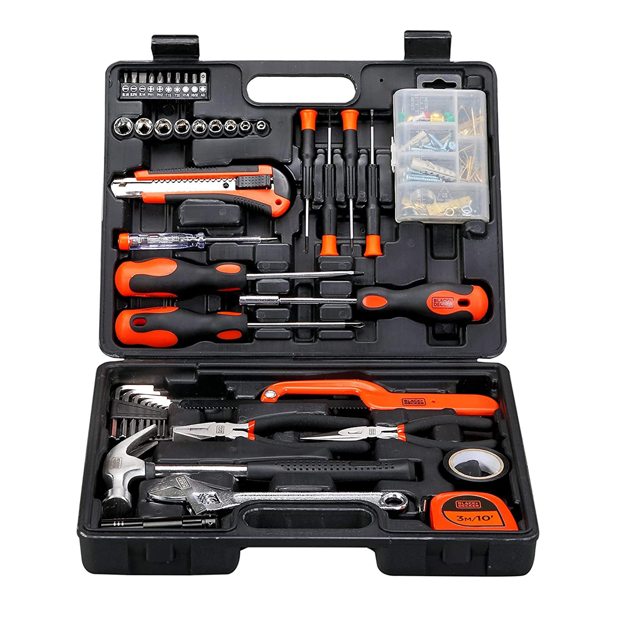 BLACK+DECKER BMT126C Hand Tool Kit (126-Pieces) With STANLEY 70-965E Combination Spanner Set (Pack of 23)