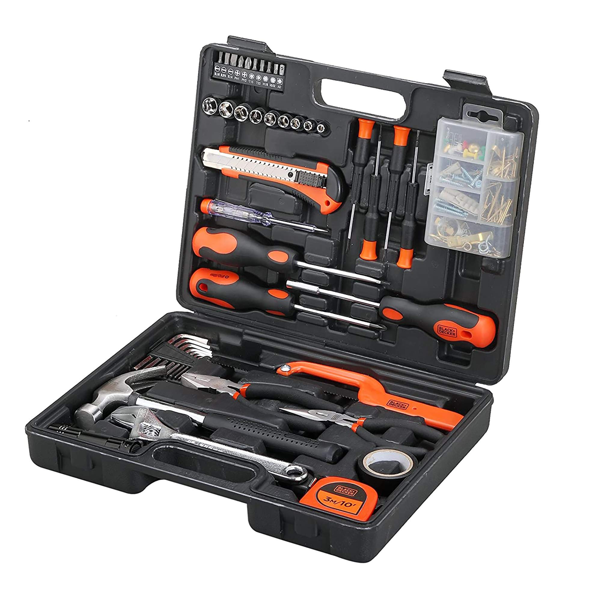 BLACK+DECKER BMT126C Hand Tool Kit (126-Pieces) With STANLEY 70-965E Combination Spanner Set (Pack of 23)