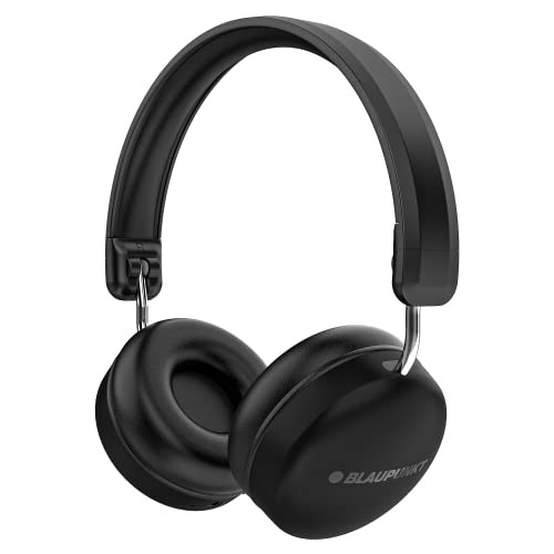 Blaupunkt BH51 ANC Moksha Bluetooth Wireless On Ear Headphones with 32 Hrs* Long Playtime I 25dB Active Noise Cancellation I 40MM Drivers I HD Sound I Built in Mic I TurboVolt Fast Charging