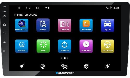 BLAUPUNKT Key Largo 980-10.1 inch + BC DH3.1,2GB RAM+32GB ROM, Android 10.0 OS, Navigation Ready,AHD Camera Support, Phonelink, Bluetooth, USB, AUX in