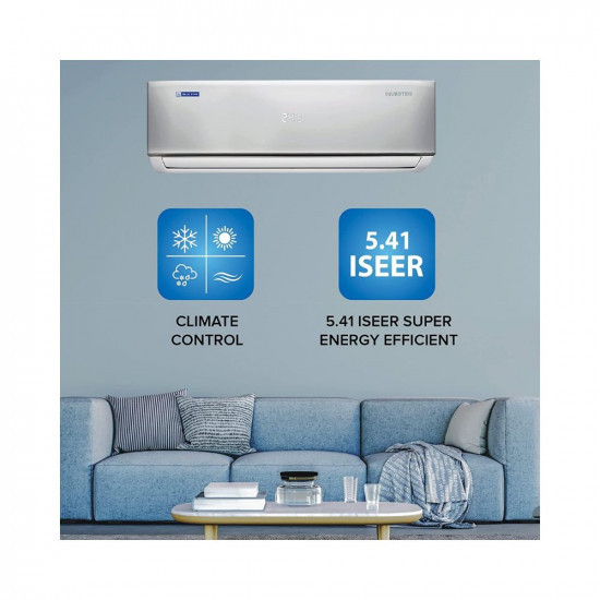 Blue Star 15 Ton 5 Star Inverter Split AC Copper Convertible 4-in-1 Cooling Mode 2022 Model IA718DCU White