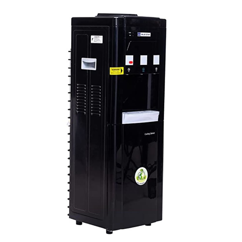 Blue Star Water Dispenser with Refrigerator - Black Color