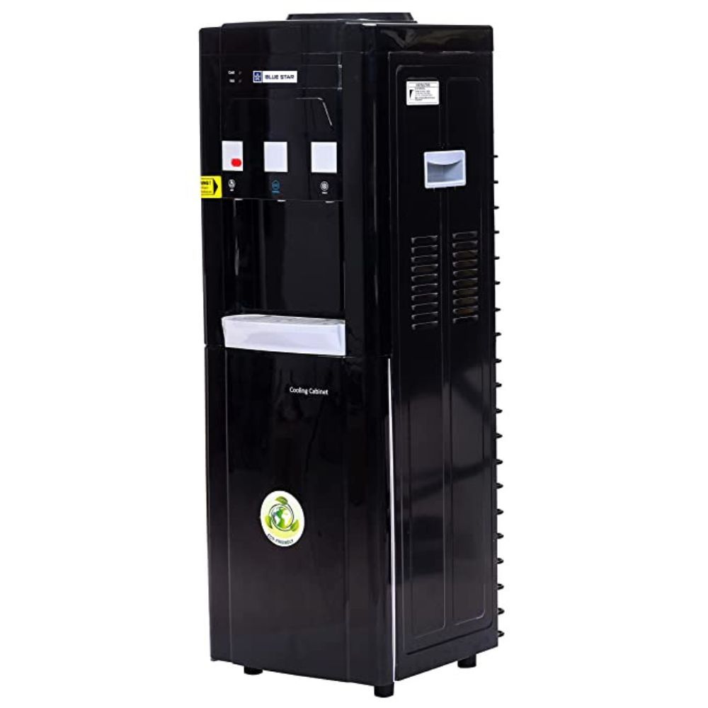 Blue Star Water Dispenser with Refrigerator - Black Color