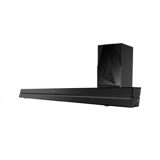 boAt Aavante Bar 1500 2.1 Channel Home Theatre Soundbar with 120W Signature Sound, Wired Subwoofer, Multiple Connectivity Modes, Entertainment EQ Modes and Sleek Finish (Black)