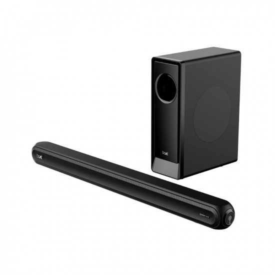 boAt Aavante Bar 1680D Bluetooth Soundbar with Dolby Audio, 120W RMS Signature Sound, 2.1 Channel, 3D Surround Sound, Multi-Compatibility and Master Remote Control(Knight Black)
