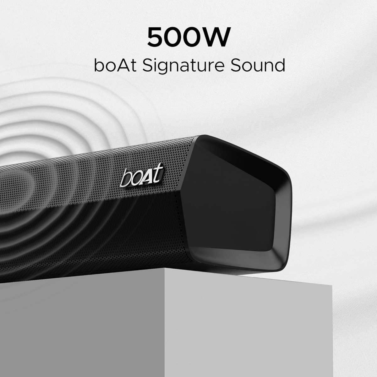 boAt Aavante Bar 3600 Bluetooth Soundbar w 500W RMS Signature Sound51 Channel Surround SoundBTv53 Wall Mountable DesignBassTreble ControlsMaster Remote ControlPremium Black