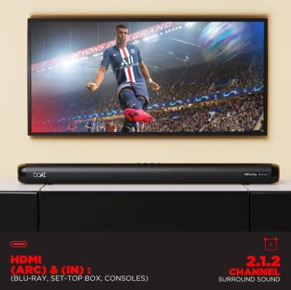 boAt Aavante Bar 4000DA with Dolby Atmos 3D 200 W Bluetooth Soundbar Premium Black 21 Channel