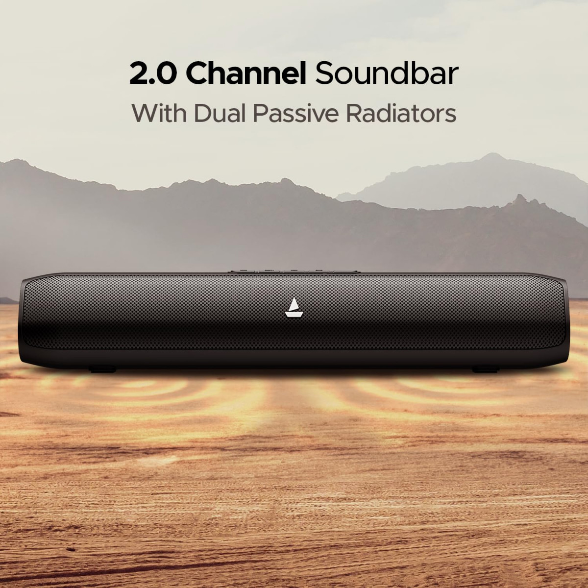 boAt Aavante Bar Groove Bluetooth 20 Channel Soundbar with 16 W RMS Output Multiple Connectivity Modes Up to 6 hrs Playtime Bluetooth v50  USB Type-C PortPremium Black