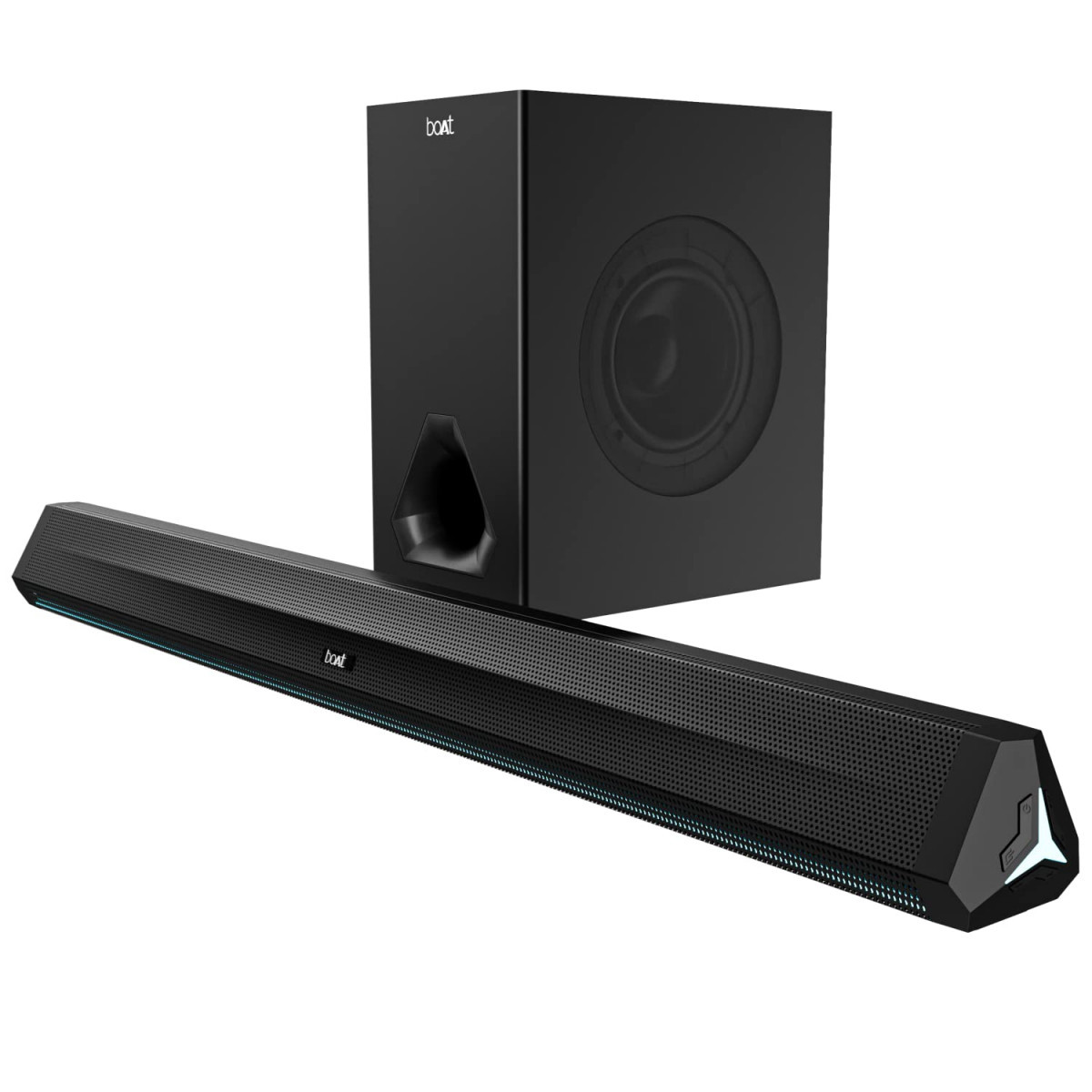 boAt Aavante Bar Orion Soundbar with 160W RMS Signature Sound 21 CH BT v53 Multi-Compatibility Modes Wired Subwoofer EQ Controls Dynamic LEDs  Master Remote ControlPitch Black