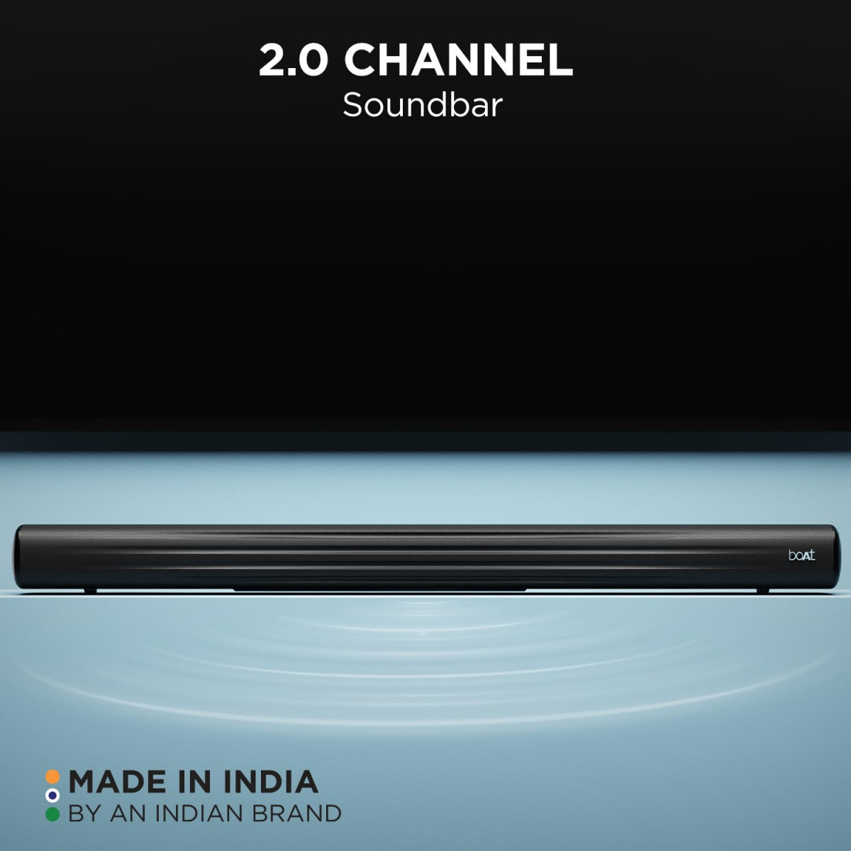 boAt Aavante Bar Rhythm Soundbar with 60W RMS Signature Sound 20 Channel Multi-Connectivity ModesUSB HDMI Aux BT v53 EQ Modes Bass  Treble Controls  Remote ControlCarbon Black