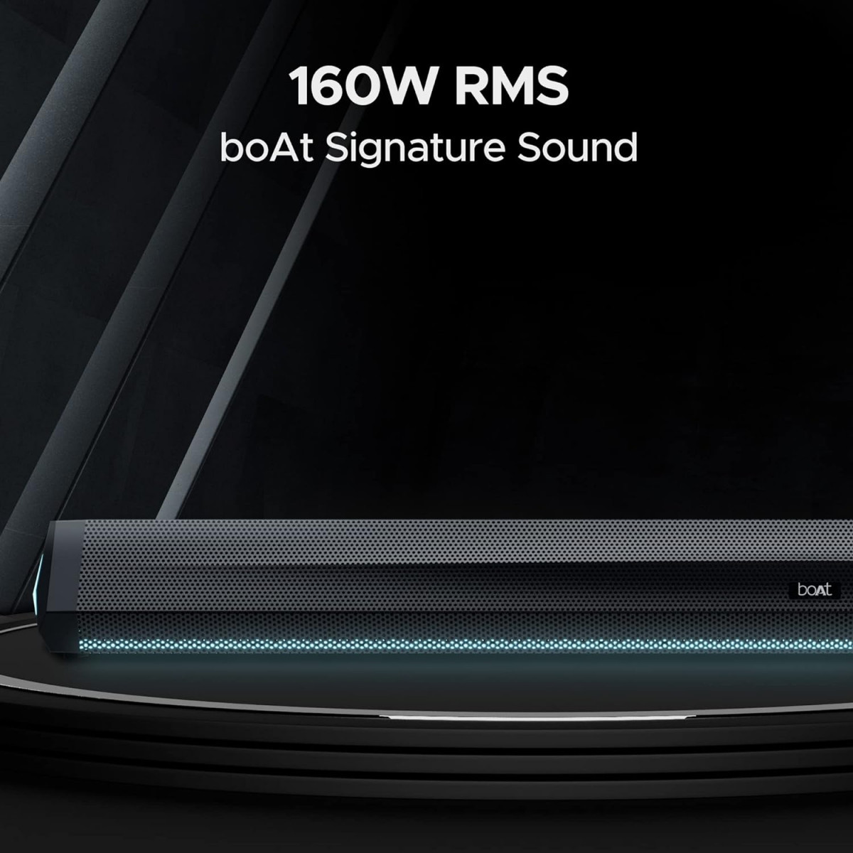 boAt Aavante Bar Stark Bluetooth Soundbar with 160W RMS Signature Sound 21 Channel wWireless SubwooferMulti-Connectivity ModesBT v53EQ Modes  Remote ControlPremium Black