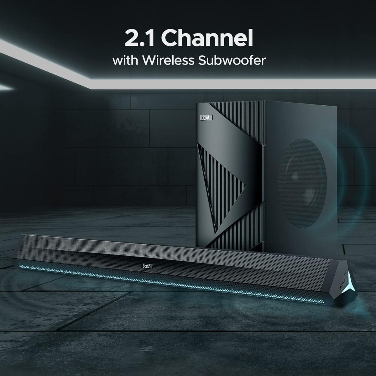 boAt Aavante Bar Stark Bluetooth Soundbar with 160W RMS Signature Sound 21 Channel wWireless SubwooferMulti-Connectivity ModesBT v53EQ Modes  Remote ControlPremium Black