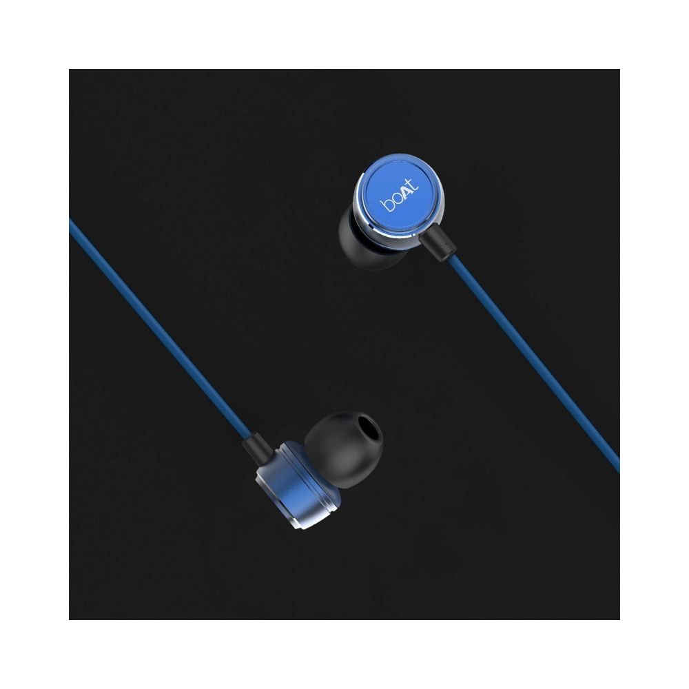 boAt BassHeads 172 Wired in Earphone with Mic (Blue)