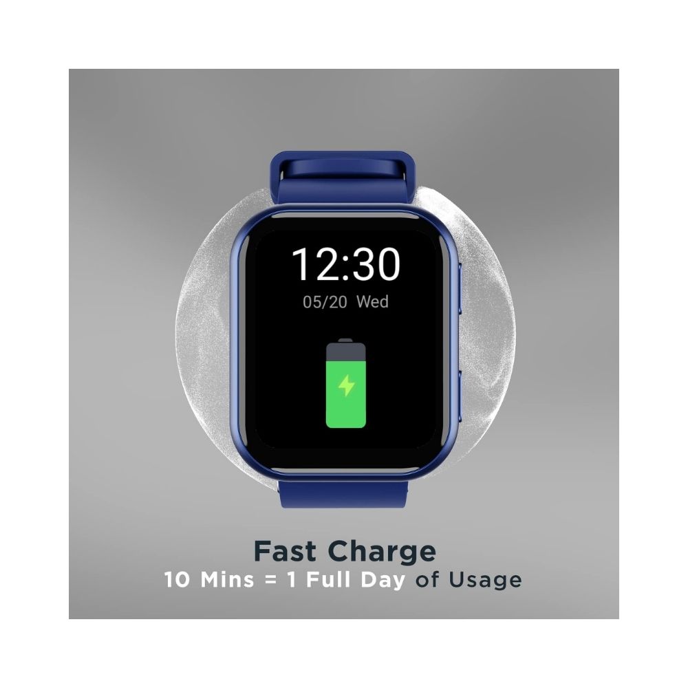 boAt Blaze Smartwatch with 1.75 HD Display, Fast Charge, Apollo 3 Blue Plus Processor, 24x7 Heart Rate & SpO2 Monitor(Deep Blue)