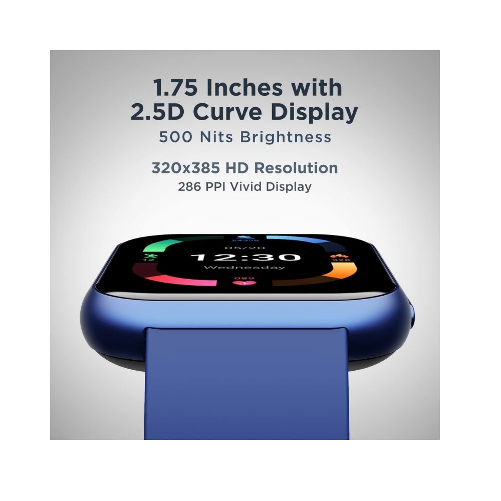 boAt Blaze Smartwatch with 1.75 HD Display, Fast Charge, Apollo 3 Blue Plus Processor, 24x7 Heart Rate & SpO2 Monitor(Deep Blue)